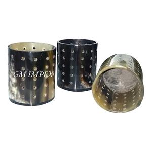 Bougeoir écologique en corne de buffle avec pot de cire marron incurvé Style animal unique pour l'approvisionnement décoratif de mariage à la maison - Product Image 3