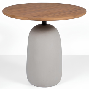Table à manger en teck massif de haute qualité, au design élégant, moderne et contemporain, idéale pour les cafés. - Product Image 4