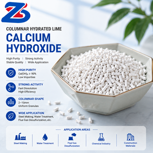 Colonnes d'hydroxyde de calcium extrudé (Chaux hydratée) Ca(OH)2 pour le traitement des gaz industriels et la gestion environnementale - Product Image 1