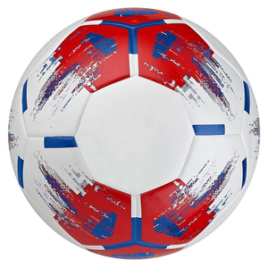Ballon de football populaire taille 5, sérigraphié, durable, pour entraînement et match en extérieur, motif bleu et blanc - Product Image 5