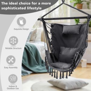 <b>Soft</b> <b>Pillow</b> and Cushions Hanging Rope Swing Chair for Patio Use - Product Image 4