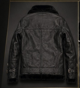 Chaqueta de Cuero Negra para Hombre ChampKing con Capucha de Piel Sintética y Cierre de Cremallera - Product Image 2