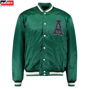 Chaqueta Varsity de Satén Personalizada con Logotipo para Hombre, Chaqueta Bomber de Alta Calidad, Proveedor Mayorista de Ropa Deportiva, Oferta por Compra al por Mayor - Product Image 1