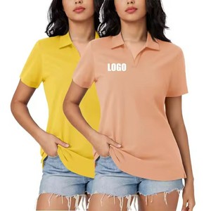 เสื้อโปโลผู้หญิงทรงปกติ ขายส่ง รับทำโลโก้ เสื้อโปโลระบายอากาศ เสื้อโปโลออกกำลังกาย เสื้อโปโลผู้หญิง ผ้าฝ้าย 100% ไซส์ใหญ่ รับผลิตแบบ OEM ODM - Product Image 1