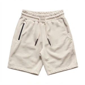Premium Cotton Blend Casual Drawstring <b>Shorts</b> with <b>Zipper</b> Pocket Soft Comfortable Everyday Wear for Men and Women - Product Image 1