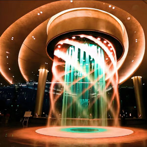 Fuente de Agua Digital Circular con Cortina de Agua, Moderna, de Acero Inoxidable, con LED, Fácil de Instalar, Decoración para Exteriores - Product Image 2