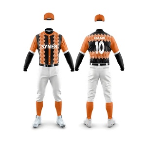 Conjunto de jersey con botones y transpirable para hombre, ropa deportiva de softbol con logotipo personalizado con nombre de equipo, camiseta de béisbol de tendencia - Product Image 1
