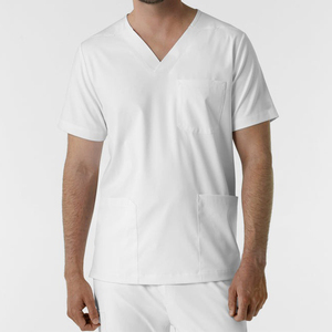 Uniformes Médicos, Conjunto de Pantalones y Blusa de Manga Corta con Cuello en V y Bolsillos, Ropa para Hombre, Uniforme de Primera Calidad - Product Image 1