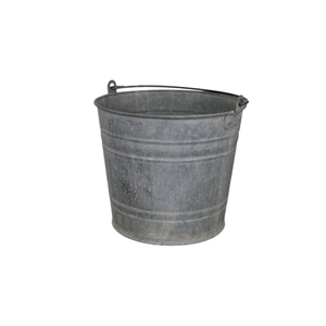 Vintage <b>Galvanized</b> Steel Metal <b>Bucket</b> Pail Heavy Duty Farmhouse Rustic Decor Industrial Water Storage Container With Wire Handle - Product Image 6