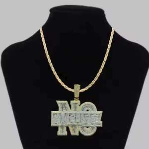 Premium Quality 14K <b>Solid</b> <b>Gold</b> Letter <b>Pendant</b> Necklace Lab-Grown Diamond Brilliant Cut GIA Certified Gift Hip Hop <b>Pendant</b> - Product Image 1