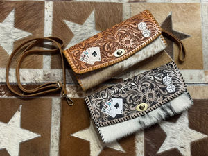 Custom Hand <b>Tooled</b> Cow <b>Leather</b> Lock Handbag Purse Western Fashion High Quality Elegant Luxury Crossbody Shoulder Bag for Women's - Product Image 3