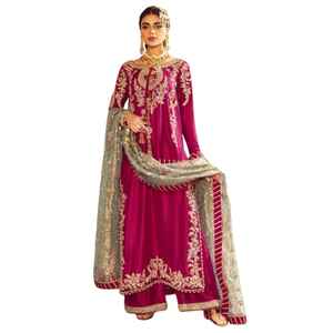 Lanzamiento de Nueva Colección de Kurtis de Diseño Exclusivo con Bordados y Lentejuelas - Conjunto de Palazzo con Dupatta - Product Image 1