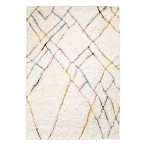 Tapis en peluche crème de qualité supérieure, tufté à la main, géométrique, bohème, rectangulaire, avec dos en caoutchouc pour salon – Meilleur prix - Product Image 1