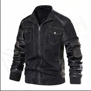 Veste en jean pour homme pour l'hiver, grande taille, design boutonné long, matière en toile épaisse, vêtements, manteau pour homme, veste en jean - Product Image 2