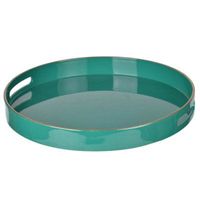 Assiette de présentation de luxe en métal bleu turquoise avec bord doré, décorative pour mariage, vente en gros, réutilisable pour la mise en table