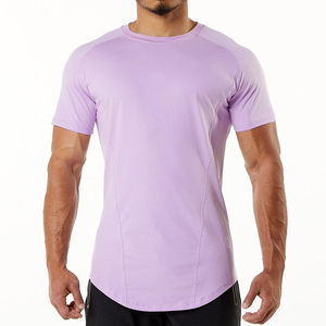 เสื้อยืดผู้ชายสีดำทรงปกติ แขนสั้น แห้งเร็ว สปอร์ต แคชชวล คอกลม ผ้าถัก 100% คอตตอน พิมพ์ลายสกรีนด้านหน้า - Product Image 3