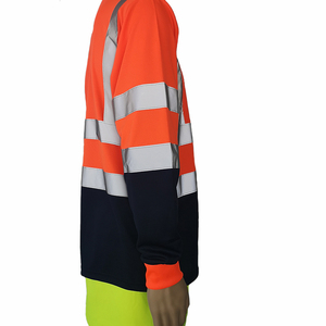 <b>Top</b> Sun Protection Long Sleeve <b>Reflective</b> Safety Shirts Breathable Material Greenorange <b>Reflective</b> T-shirt - Product Image 2