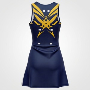 Jupe de netball imprimée coupe trapèze pour femme, séchage rapide, en micro-mesh, robe de sport, uniforme de sublimation, tenue d'équipe professionnelle - Product Image 6