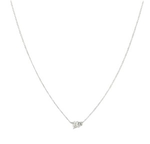 Minimalist 10K 14K 18K <b>Solid</b> <b>Gold</b> Emerald Heart Lab Grown Diamond <b>Pendant</b> Necklace Two Stone Diamond Design Snake Chain <b>Pendant</b> - Product Image 1