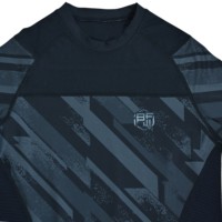 BLAZE FIGHT WEAR T-shirt de compression à manches courtes sublimé pour homme, en polyester/nylon, séchage rapide, imprimé géométrique