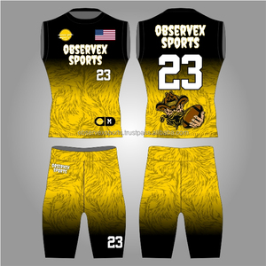 Tenue de football 7v7 à compression ajustée, uniformes de flag football 7on7, ensemble d'uniformes de football sublimés pour les jeunes - Product Image 1