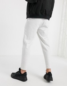 Men's <b>White</b> Cotton Sweatpants Elastic Waist Drawstring Casual <b>Joggers</b> With Side Pockets Autumn Wear - Product Image 4