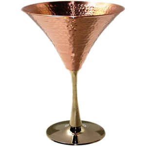 Hammered Copper <b>Goblet</b> with Oxidized Finish Eco Friendly Rustic Drinkware for <b>Wine</b> Cocktail Home Bar Use - Product Image 6