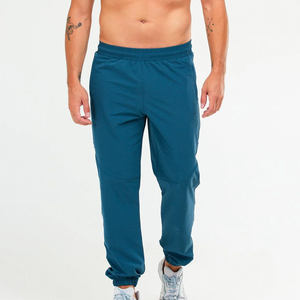 Wholesale <b>Men's</b> Solid Teal Cotton Fabric Sweatpants Elastic Waist Side Pockets Casual <b>Men's</b> <b>Joggers</b> For All Seasons - Product Image 1