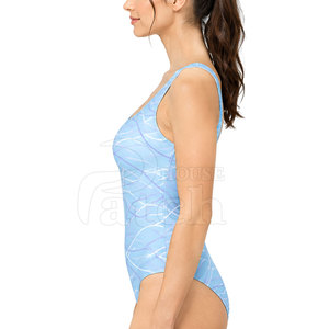 Maillot de bain une pièce imprimé sur mesure pour femme, maillot de bain athlétique à séchage rapide en tissu extensible, pour la plage, la piscine, le sport et l'entraînement, vente en gros - Product Image 6
