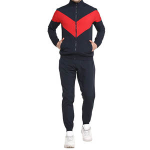 Ensemble de survêtement homme moderne à coupe ajustée, finition lisse et coutures robustes, couleur unie, haute performance pour le jogging - Product Image 1