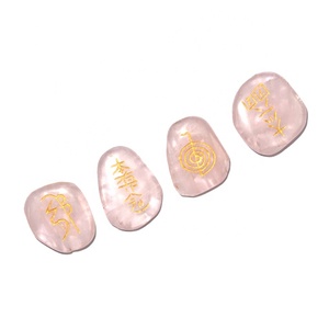 Artesanías de piedra semipreciosa, piedra de caída de cuarzo dorado, juego de Reiki Usui | Juegos de Chakra-Reiki | 7 juegos de piedras de chakra - Product Image 2
