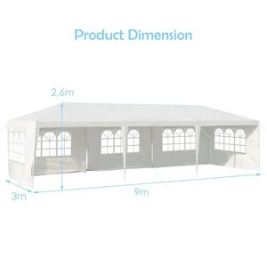 Tente de mariage et de fête de 10 x 30 pieds avec 5 parois latérales amovibles - Product Image 4