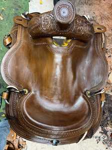 Selle de cheval western en cuir véritable, selle haut de gamme d'Inde au prix le plus bas - Product Image 4