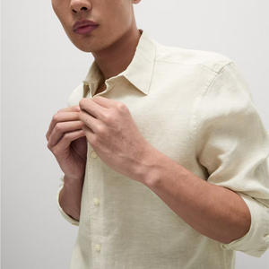 Camisa de hombre con botones, nueva moda, precio económico OEM, súper calidad, logotipo/colores personalizados, camisa con botones de última tendencia, ligera. - Product Image 5