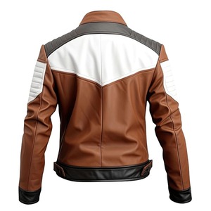 Chaqueta de Cuero Estilo Bomber para Hombre, Invierno, Delgada, Piel de Vaca, Reversible, Resistente al Viento, Precio de Fábrica - Product Image 5