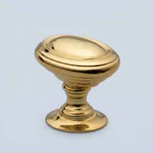 Bouton de meuble ovale en laiton de designer, finition mate antique, design traditionnel, quincaillerie pour la maison, le bureau et le salon - Product Image 2