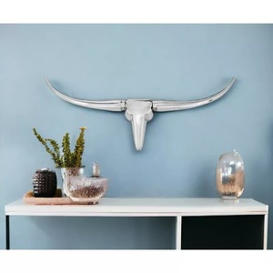 Silver Buffed Aluminium Modern Handmade Sculpture Wall Art Artistic Pop Art Tabletop Decor Living Room Home Office <b>Decoration</b> - Product Image 6