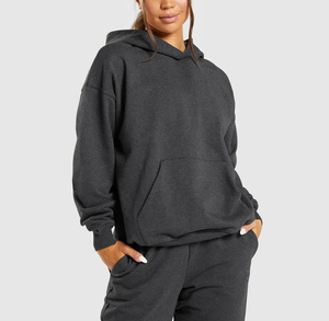 Wholesale Customizable Plus Size Winter Breathable Quick-Dry Fleece Lined Polyester Women's Hoodie Sweatshirt <b>Jogger</b> Tracksuit - Product Image 1