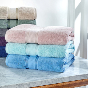 Cotton Quality Disposable Eco-Friendly Organic Cooling Quick-Dry Skin-Friendly Solid Color Bath <b>Towel</b> Soft for Home Use - Product Image 3