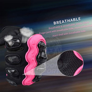 Gants de moto en cuir durable, équipement de protection pour la conduite sportive, respirants et antidérapants - Product Image 4