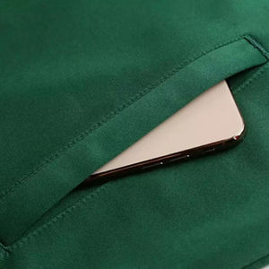 Chándal Deportivo Verde para Hombre con Rayas Laterales Blancas Personalizadas, Venta al Por Mayor 2026, Cuello Alto, Alta Calidad - Product Image 5