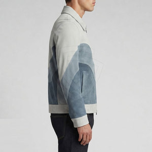 Modern <b>Suede</b> <b>Leather</b> <b>Jacket</b> Featuring Tailored Slim Fit Premium Texture Zip Front Design For Men Fashion Collections - Product Image 6