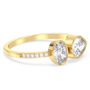 แหวนหมั้นเพชรโมอิสซาไนต์แท้ 14K ทองคำแท้ ผลิตตามสั่ง REYES ได้รับการรับรองจาก GRA สำหรับผู้หญิง ของขวัญวันเกิดที่สมบูรณ์แบบ เครื่องประดับชั้นดี - Product Image 3