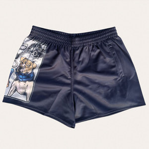 Breathable Quick Dry Custom Sublimation Printed <b>Pockets</b> <b>Zip</b> Funny Vintage Cowboys Fishing Rugby Classic Hot Unisex Footy <b>Shorts</b> - Product Image 1