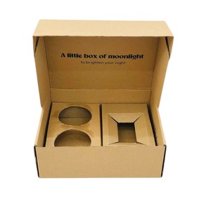 Caja de cartón corrugado reciclable respetuosa con el medio ambiente personalizada para envases de perfumes y velas, regalos de Navidad - Product Image 3