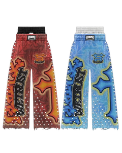 Pantalones de chándal holgados de cintura media con logotipo de High Street para hombre, a la moda, con lavado ácido, cortavientos, personalizados con serigrafía y cintura elástica. - Product Image 4