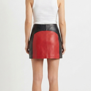 Wholesale Women High Waist Leather Skirt Custom Design Women Leather Skirt Premium Genuine Leather Skirt Women - Product Image 2