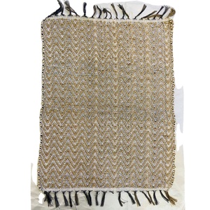 Anti Slip Jute Rug Soft Silky Smooth Geometric Pattern Modern Style Bedroom Shaggy Carpet TIA Customized Pet Friendly Technics - Product Image 5