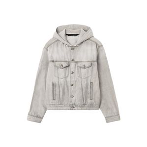 Chaqueta con Capucha de Mezclilla para Hombre de Alta Calidad, Manga Larga, Transpirable, de Algodón, Informal, Ropa de Invierno para Hombre, Logotipo Personalizado - Product Image 1