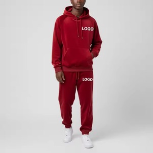 Hot Selling Burgundy <b>Velour</b> Tracksuits Regular Fit Premium Quality Winter Solid Printed High Street Fashion Cotton Lightweight 2 - Product Image 3